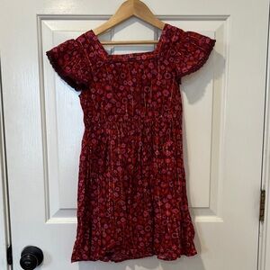 Cat & Jack Red Floral Kids Dress